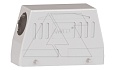 Корпус разъема, размер H24B, кабельный, высокий, угловой ввод M40, металл, IP65, RAL 7037 от интернет-магазина amperkin.by