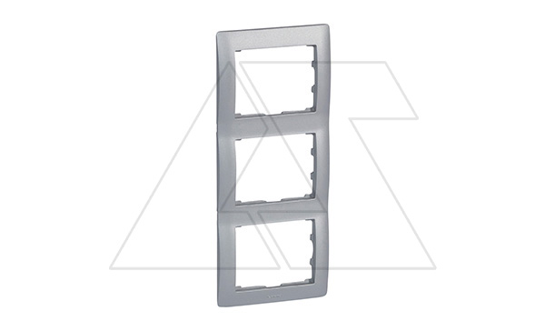 Galea Life - Рамка на 3 поста вертикальная, Aluminium