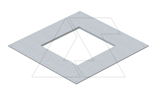 Крышка DUG 250-3 4 монтажного основания, с отверстием для лючка GES4, конв. оцинк.