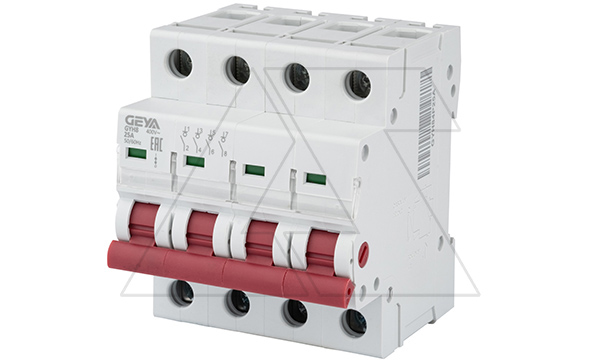 Выключатель нагрузки GYH8-4P-25, 4P, 25A, 4M