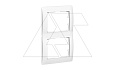 Galea Life - Рамка на 2 поста вертикальная, White от интернет-магазина amperkin.by