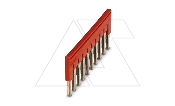 Перемычка FBS 10-6 на 10 полюсов, для клемм 6,2mm, 32A, красная