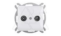 OPAL - Розетка TV+R проходная, 5_862MHz, белый