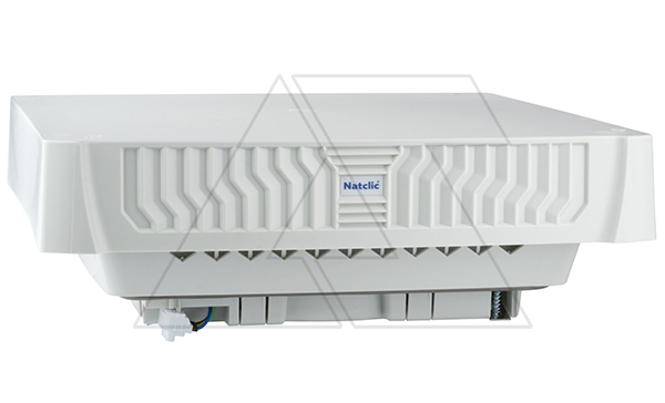 Вентилятор RFF потолочный с фильтром 60Вт, 430м3/ч, 230VAC, габариты 396x399x130мм, IP55, RAL7035