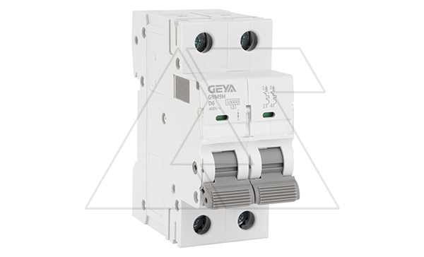 Авт. выключатель GYM9H-2P-6D, 2P, 6A, хар-ка D, 10kA, 2M