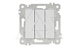 Rita - Выключатель трехклавишный, пруж. зажимы, белый от интернет-магазина amperkin.by
