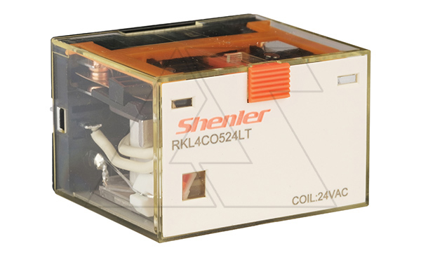 Реле RKL4CO524LT, 4CO, 10A,(250VAC/30VDC),24VAC, мех. индикация, тест-кнопка с блокировкой, LED