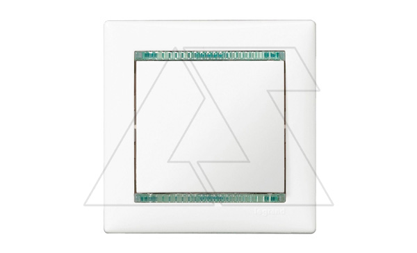 Valena - Рамка 1 пост, белая/кристалл