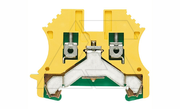 Клемма WPE 2,5 для заземления, желто-зеленая