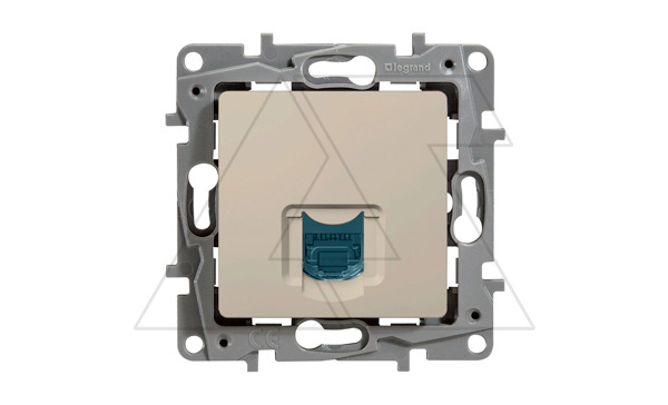 Etika - Розетка 1хRJ-45 UTP CAT5E 8конт.(сл.кость)