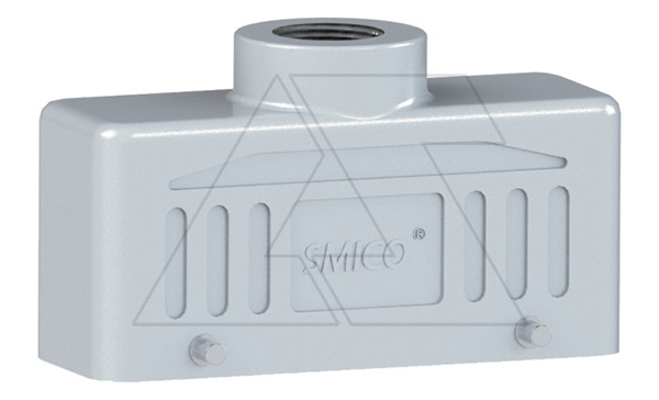 Корпус разъема, размер H24B, кабельный, верхний ввод M25, металл, IP65, RAL 7037