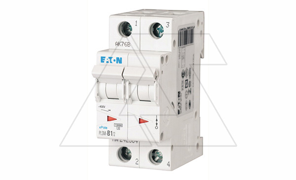 Авт. выключатель PLSM-C1/2, 2P, 1A, хар-ка C, 10kA, 2M