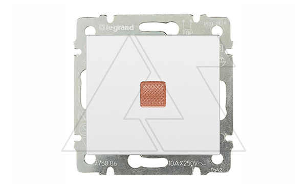 Valena - Переключатель на 2 направления с индикацией, белый