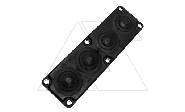 Панель кабельного ввода MC4 283x68mm, кол-во вход. x диаметр в mm: 4x30_63, IP65, RAL9005, UL94V-0