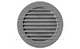 Решетка вентиляционная с сеткой круглая для отверстия Ø100мм, внешний Ø128мм, пластик, серый от интернет-магазина amperkin.by