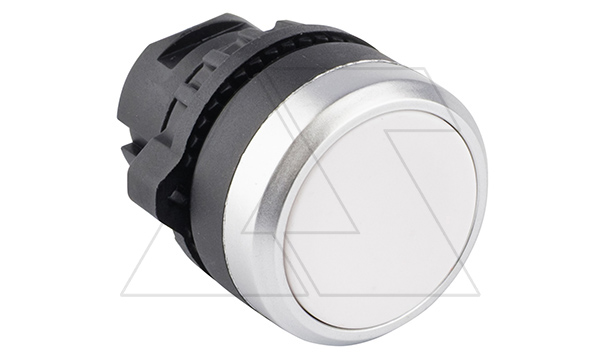 Головка кнопки плоской, белая, без фикс., IP65