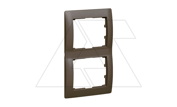 Galea Life - Рамка на 2 поста вертикальная, Dark Bronze