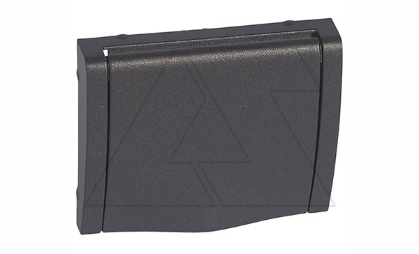 Galea Life - Обрамление для розетки 2Р+Е нем.стд. со шторками с крышкой, Dark Bronze