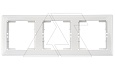 Daria - Рамка 3 поста, к механизмам серии 21, горизонтальный монтаж, белый от интернет-магазина amperkin.by