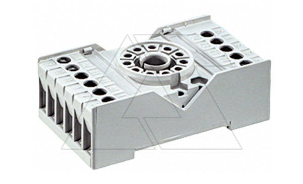 Цоколь PZ11-01, 10A(250VAC), серый, на рейку DIN35/на панель (2xM3), для R15-3CO