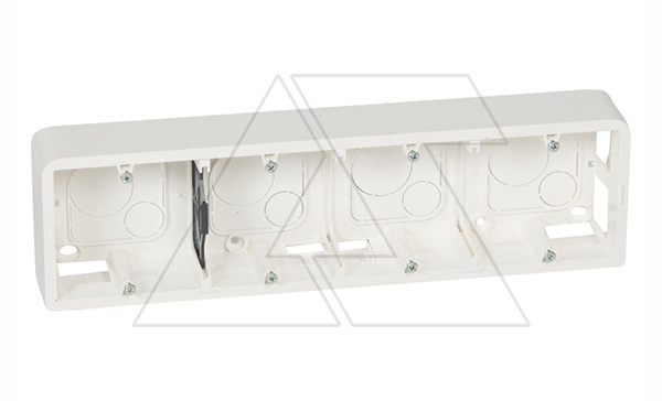 Mosaic - Накладная коробка 10M или 4х2М ,глубина 40 мм, белый