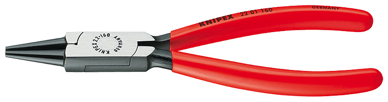 Круглогубцы, губки D3x30 мм, L-160 мм, чёрные, обливные рукоятки (KNIPEX)