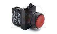 Кнопка CP, красная, без фиксации, плоская, 1NC, 4A 230V AC15, 22mm, IP65