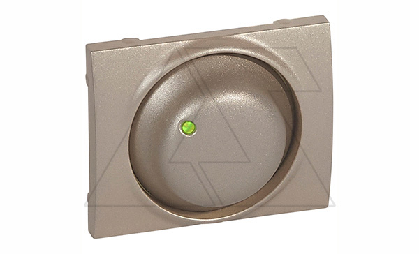 Galea Life - Обрамление для светорегулятора с поворотным выключ. с инд., Titanium