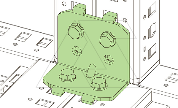 Комплект скоб для дополнительной жесткости щитов собранных в линейку, 4шт