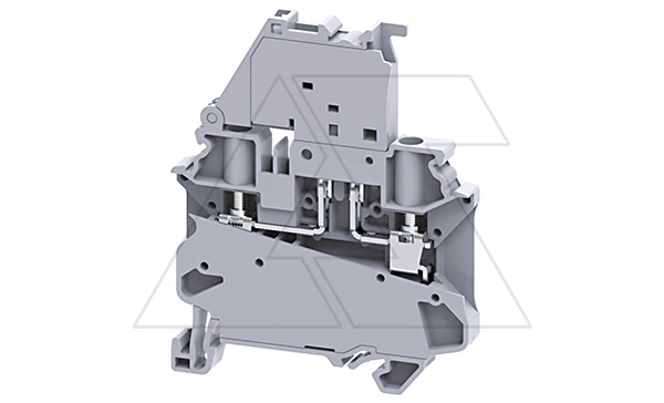 Клемма с держателем предохранителя CYF4 /6x58,8mm, винтовая, 2 присоед., 4(max 6)mm2, 10A, 1000V, серая