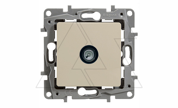 Etika - Розетка TV проходная 15дБ, 5-862MHz (сл.кость)