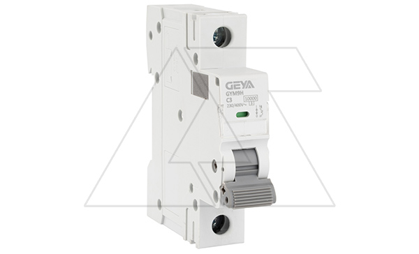 Авт. выключатель GYM9H-1P-3C, 1P, 3A, хар-ка C, 10kA, 1M
