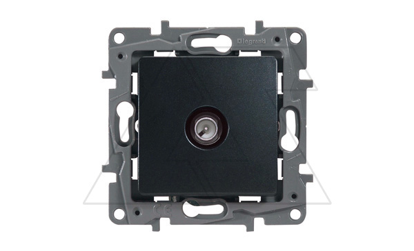 Etika - Розетка TV звезда 2дБ, 0-2400MHz (антрацит)