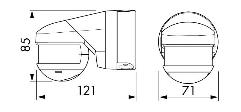 Датчик движения B.E.G. RC-plus next N 230 серебряный