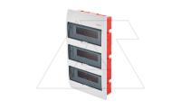 Щит встраиваемый ELEGANT 3x12M, N/PE 4x 2x16+7x10mm2, 3x дымчатых пласт. двери, белый RAL9003, 550x303x104mm, IP40