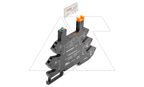 Реле интерфейсное RNC1CO024 с колодкой SNC05-S-A, пружинный зажим, 1CO, 6A(250VAC), 24VAC/DC, LED, W=6.2mm