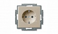 Basic 55 - Розетка 2P+E нем. стд.винтовые клеммы (шампань) от интернет-магазина amperkin.by