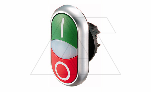 Кнопка двойная  "Пуск-Стоп" c белой линзой для лампы Titan M22-DDL-GR-X1/X0