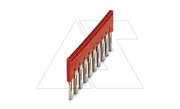 Перемычка FBS 10-8 на 10 полюсов, для клемм 8,2mm, 41A, красная