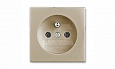 Basic 55 - Лицевая панель с защитными шторками для розеток 20 M-500 (шампань) от интернет-магазина amperkin.by