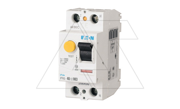 УЗО PF6-40/2/003, 2P, 40A, 6kA, 30mA, тип АC, 2M