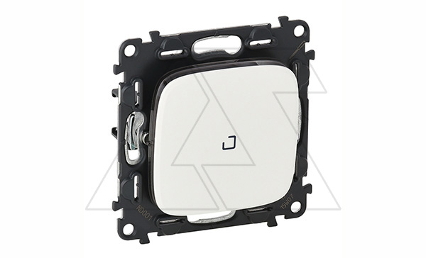 Valena Allure - Переключатель на 2 направления с подсветкой, белый (инд. упаковка)