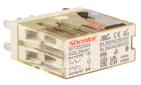 Реле RFT2CO524, 2CO, 8A(250VAC/30VDC), 24VAC