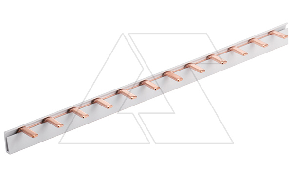 Шинка гребенчатая P-1L/1000/10, тип штырь, 1P-54Mod., 10mm², 63A, 230/415V, 1000mm
