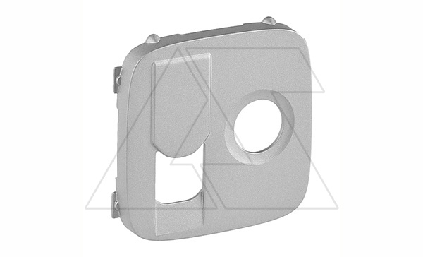 Valena Allure - Лицевая панель розетки TV-RJ45, алюминий