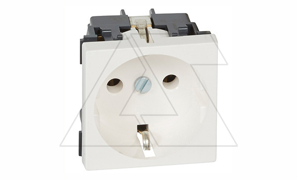 Mosaic - Розетка 2P+E, 2М, винт. зажимы, белый