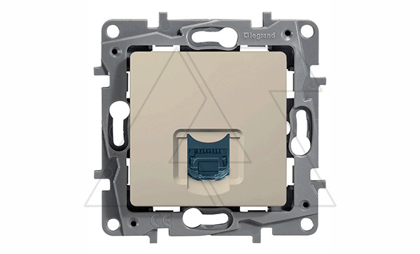 Etika - Розетка 1хRJ-45 UTP CAT6 (сл.кость)