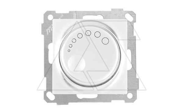 21 - Светорегулятор (RL) с подсветкой, поворотный, 1000 Вт, белый