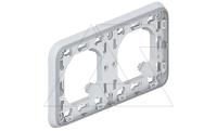 PLEXO - Рамка с суппортом для встроен. монтажа 2 поста, горизонтальная, IP55, серый