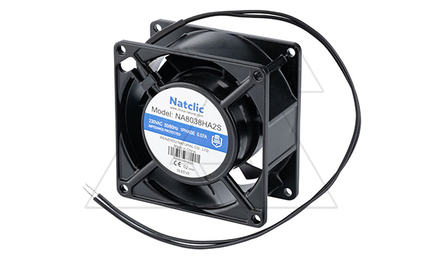 Вентилятор осевой NA, 80x80x38мм, 220В, 48м3/ч, 14Вт, 2400об/мин, 27дБА, подшипник скольжения